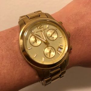 Michael Kors Womens GoldTone Stainless Steel Watch